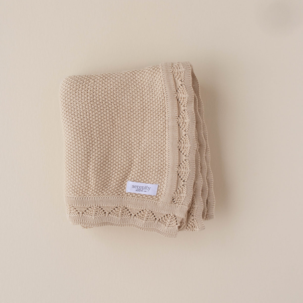 Scallop Edge Baby Blanket - White