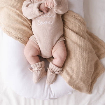 Knit Booties - Fawn