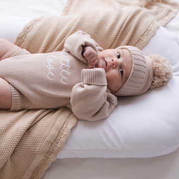 Knit Pom Beanie - Fawn