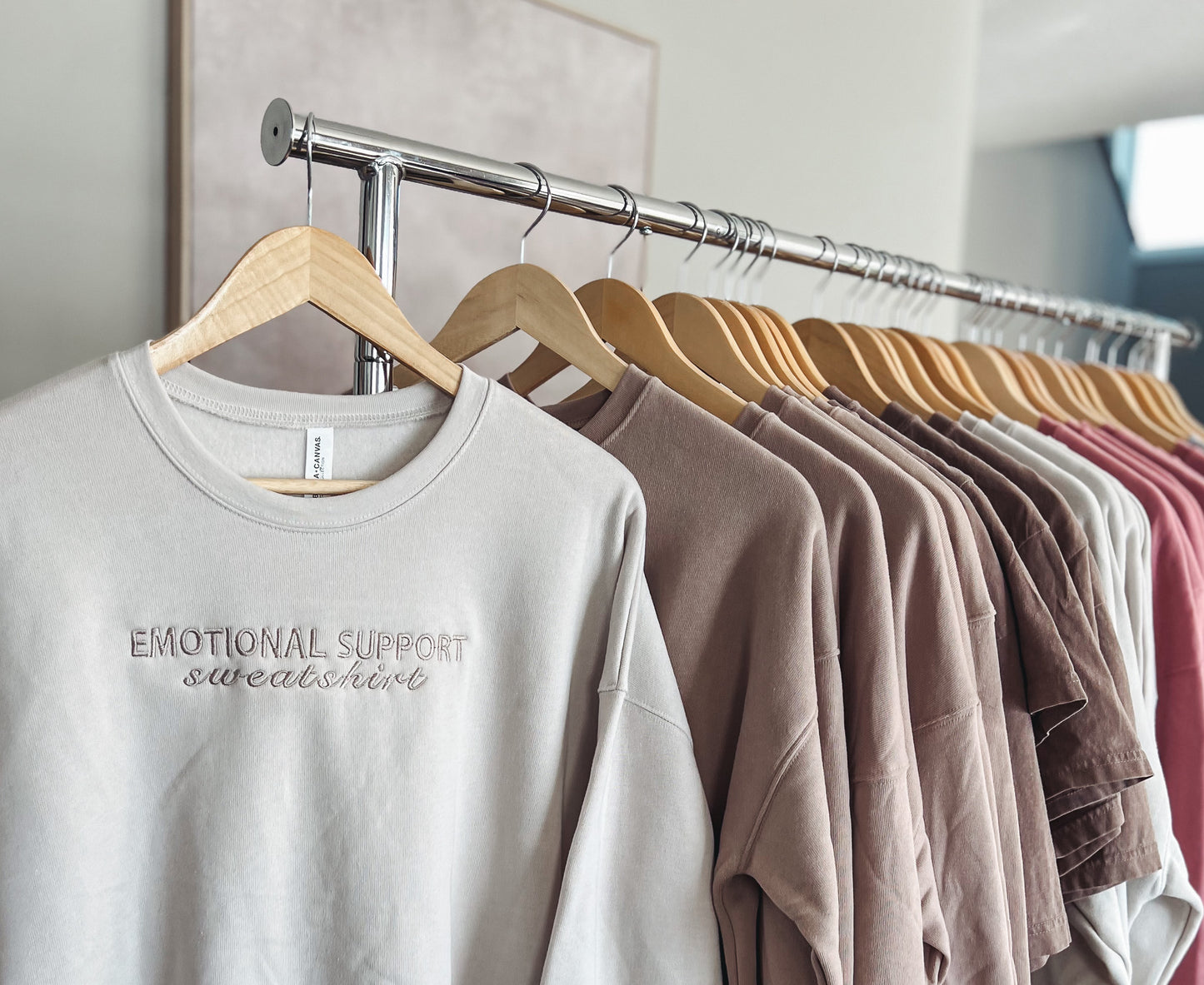Emotional Support Embroidered Sweatshirt