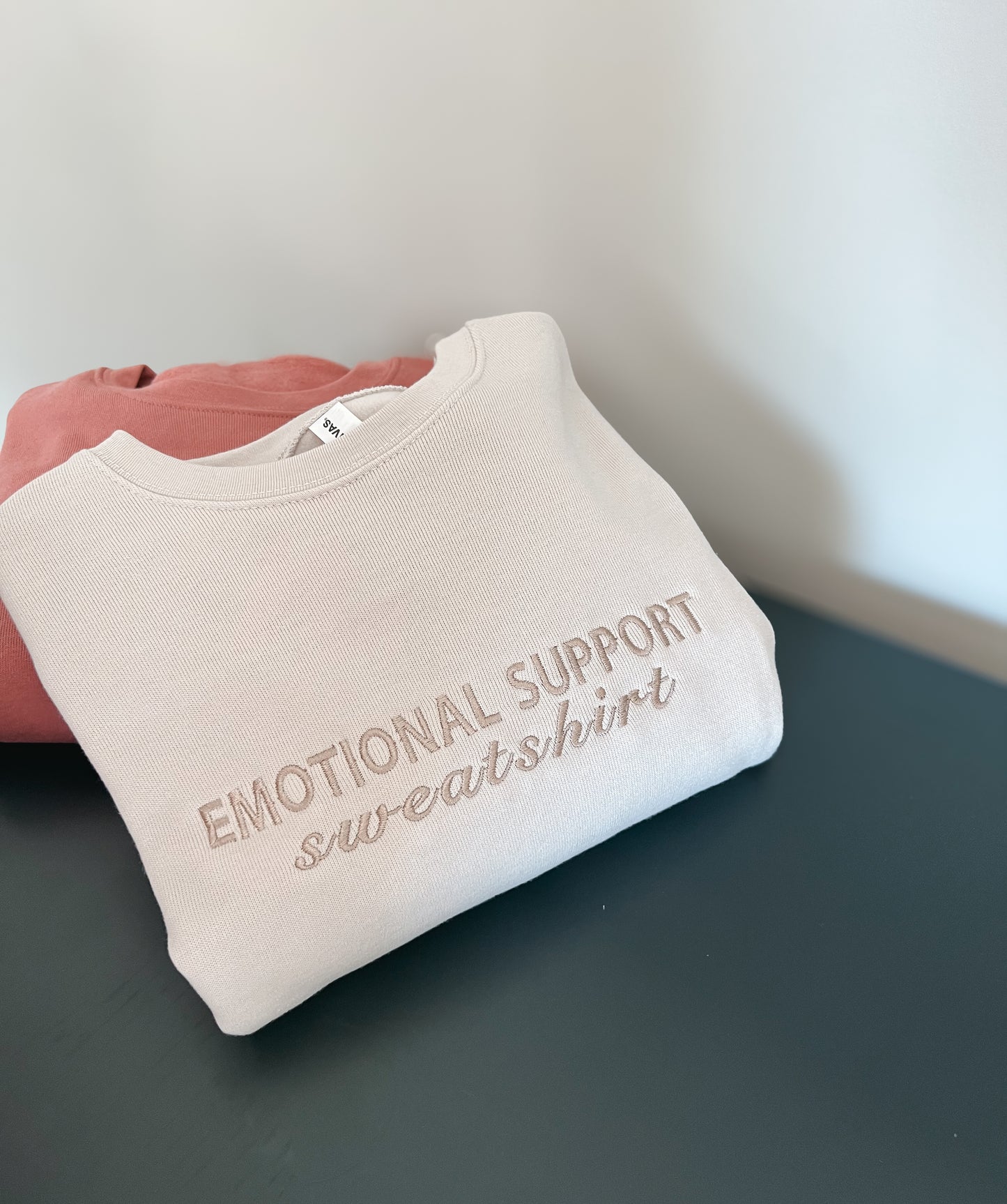 Emotional Support Embroidered Sweatshirt
