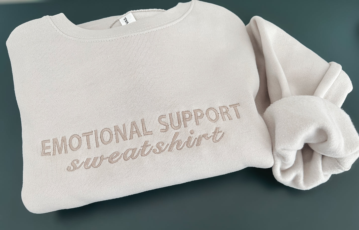 Emotional Support Embroidered Sweatshirt