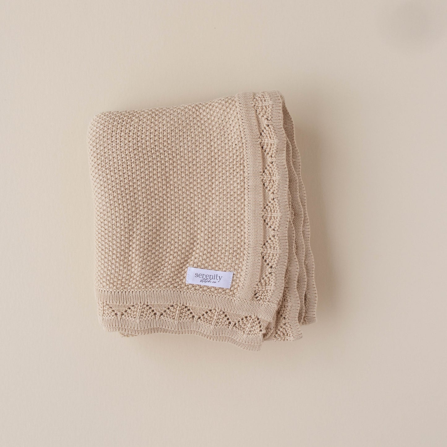 Scallop Edge Baby Blanket - Teddy
