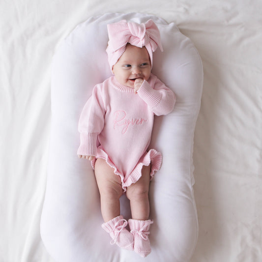 Personalized Baby Girl Outfit Set - Petal