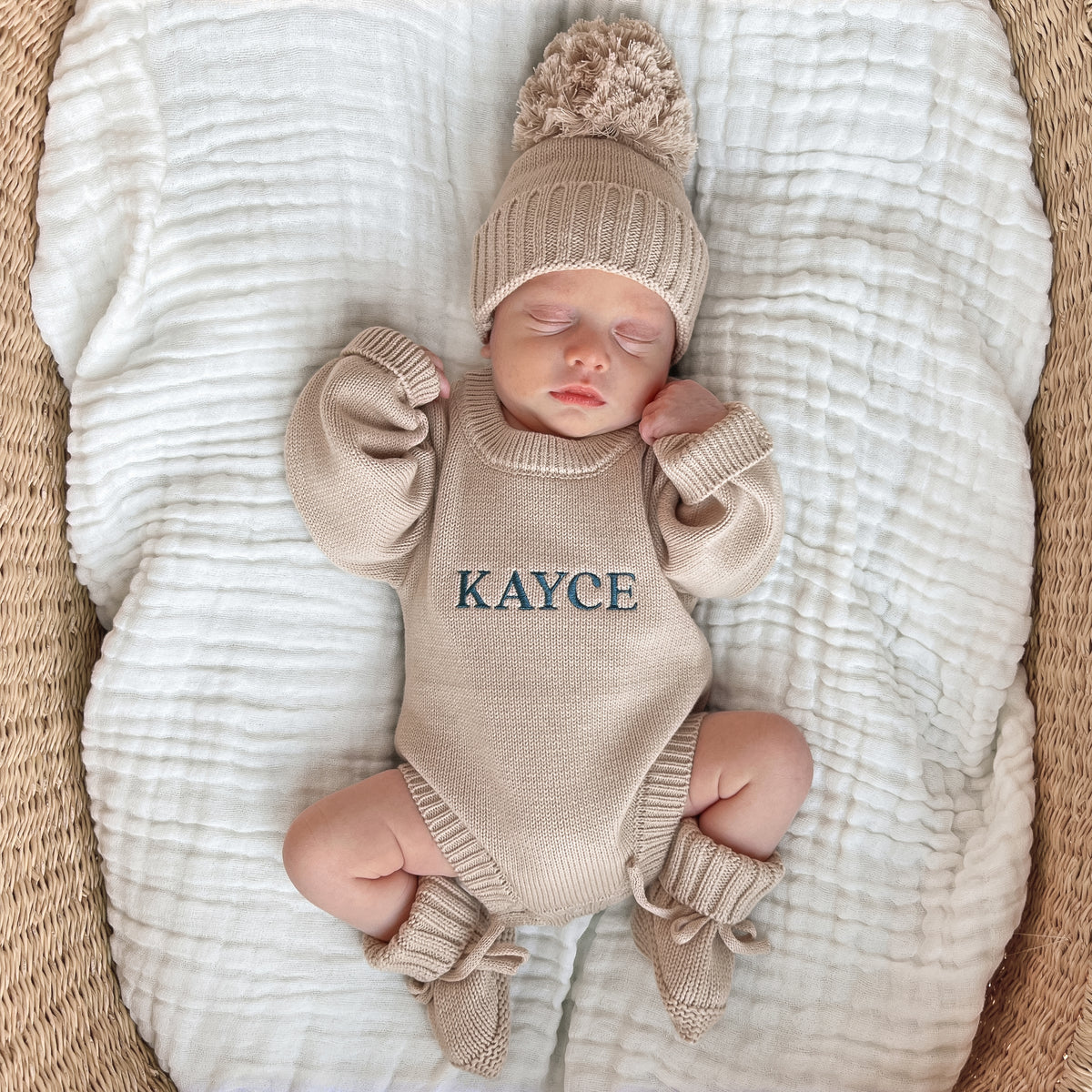 Knit Booties - Fawn