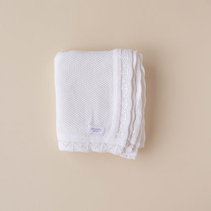 Scallop Edge Baby Blanket - Teddy