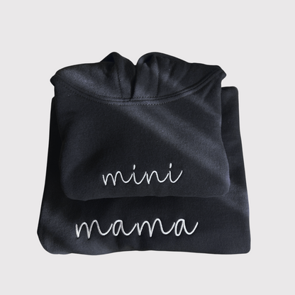 Mama & Mini Matching Hoodies - Embroidered