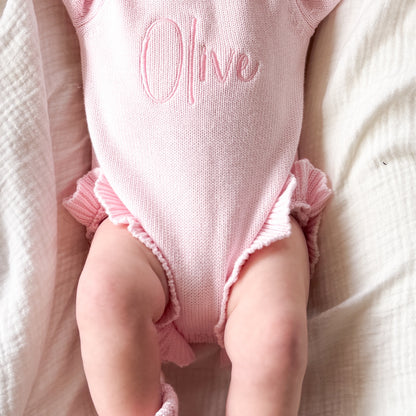 Personalized Baby Girl Outfit Set - Petal