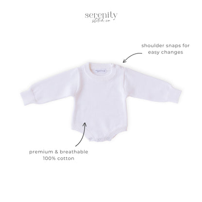 Personalized Baby Boy Outfit Set - White