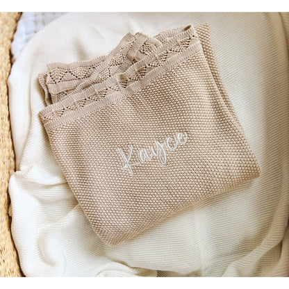 Scallop Edge Baby Blanket - Teddy
