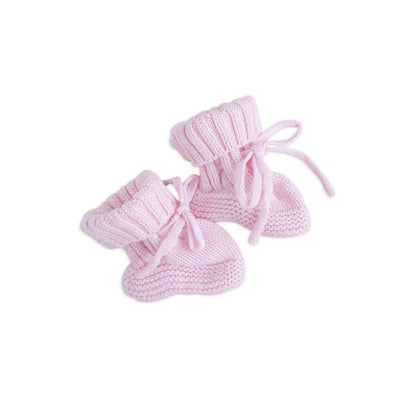 Knit Booties - Petal