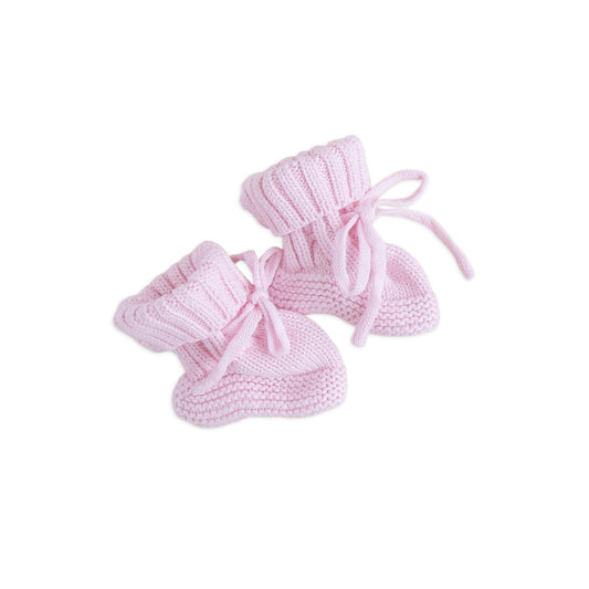 Knit Booties - Petal