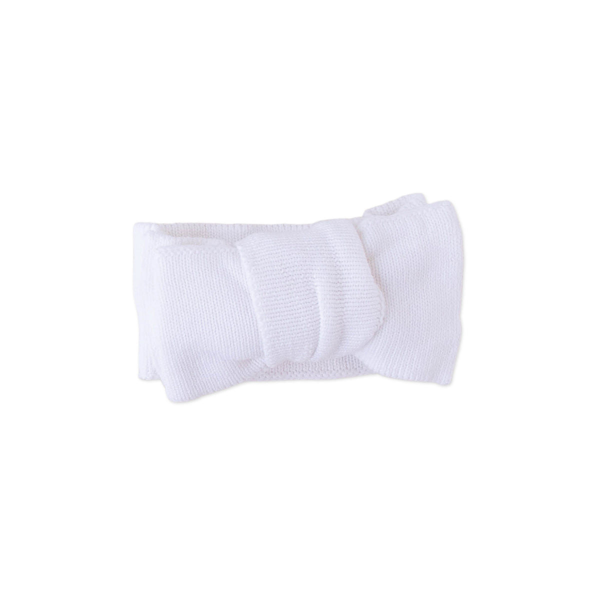 Knit Bow Headband - White
