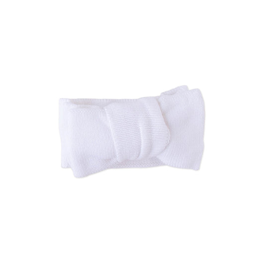 Knit Bow Headband - White