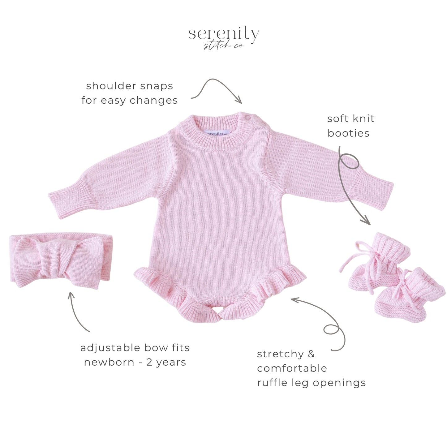 Personalized Baby Girl Outfit Set - Petal