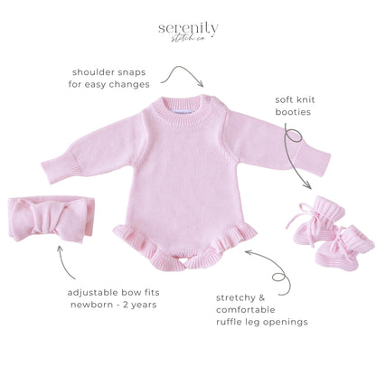 Personalized Baby Girl Outfit Set - Petal