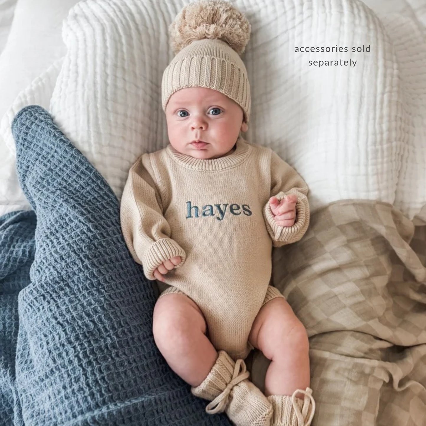 Classic Knit Romper - Fawn