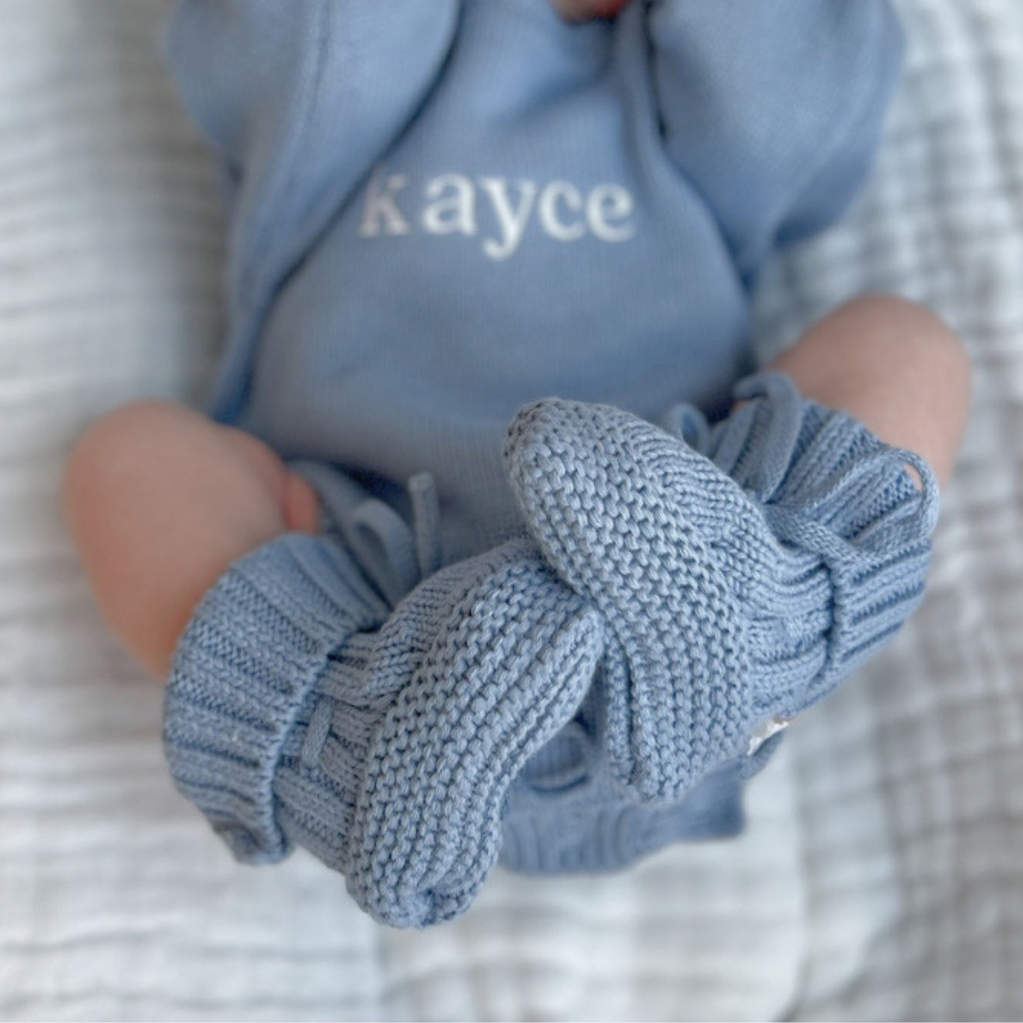 Classic Knit Romper Set - Slate