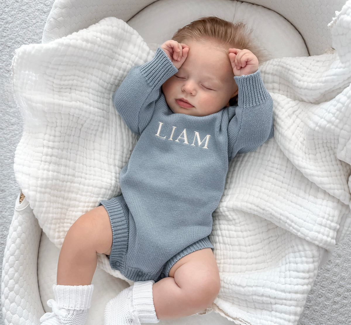 Classic Knit Romper - Slate