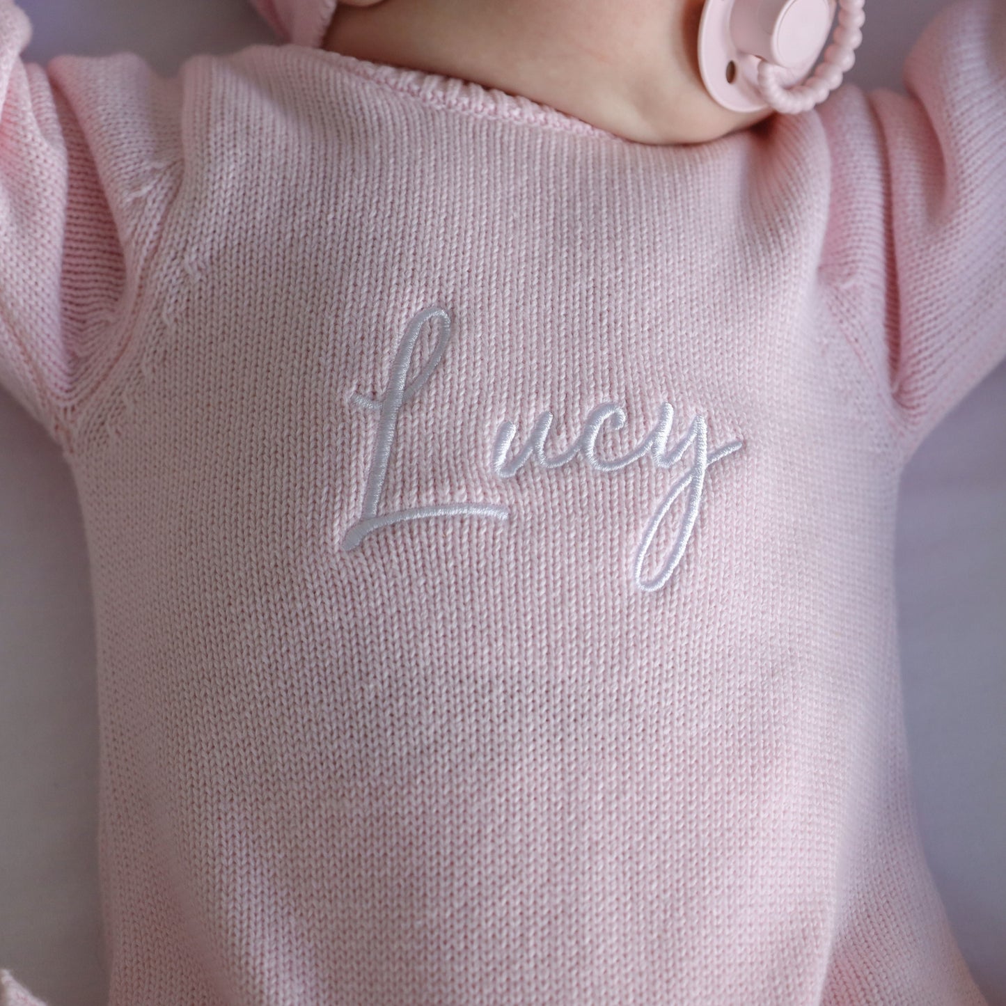 Personalized Embroidered Baby Girl Rompers - Petal