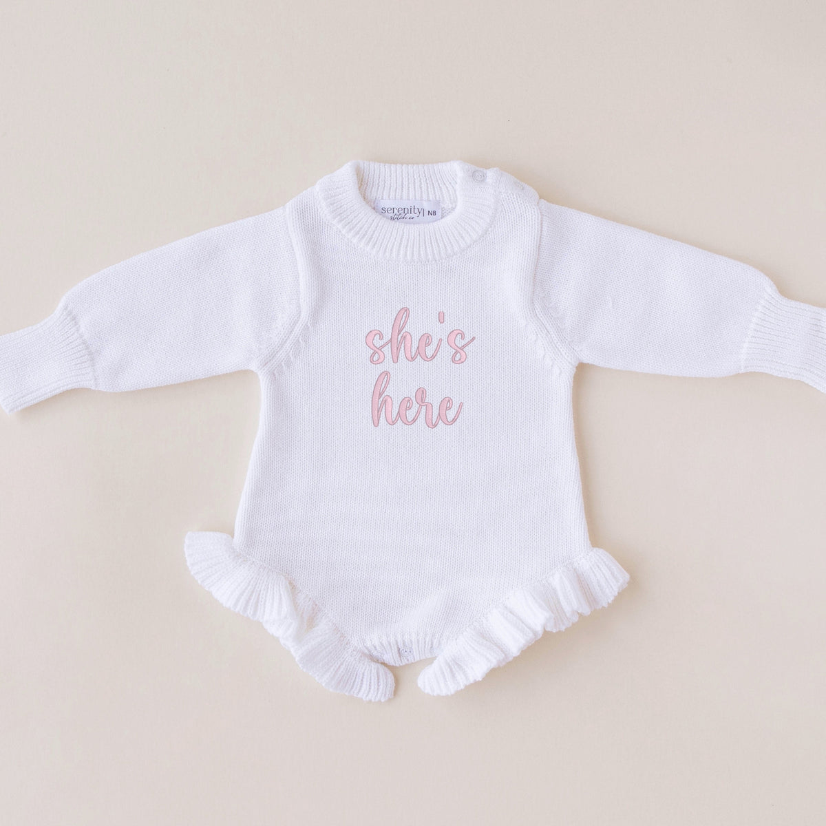 She's Here Baby Girl Romper