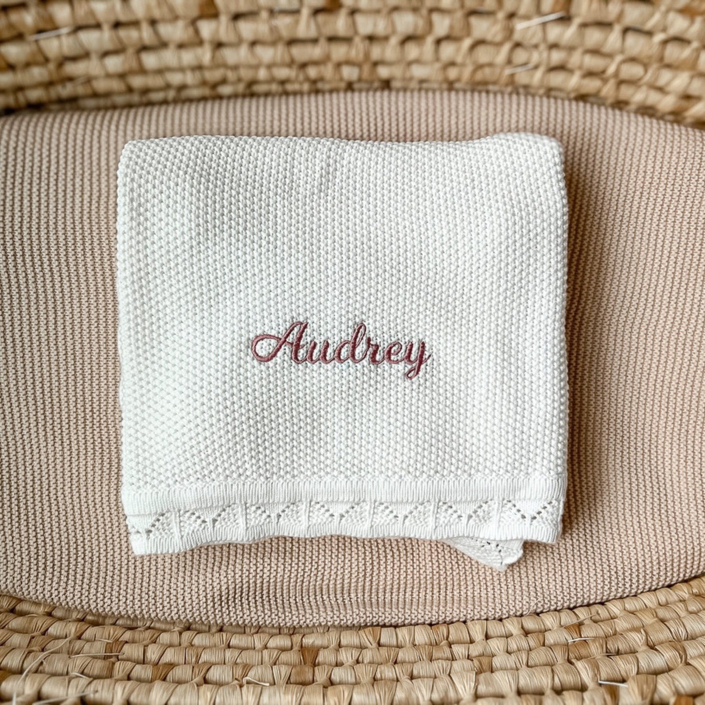 Scallop Edge Baby Blanket - Teddy