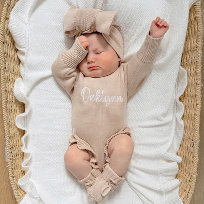 Knit Bow Headband - Fawn