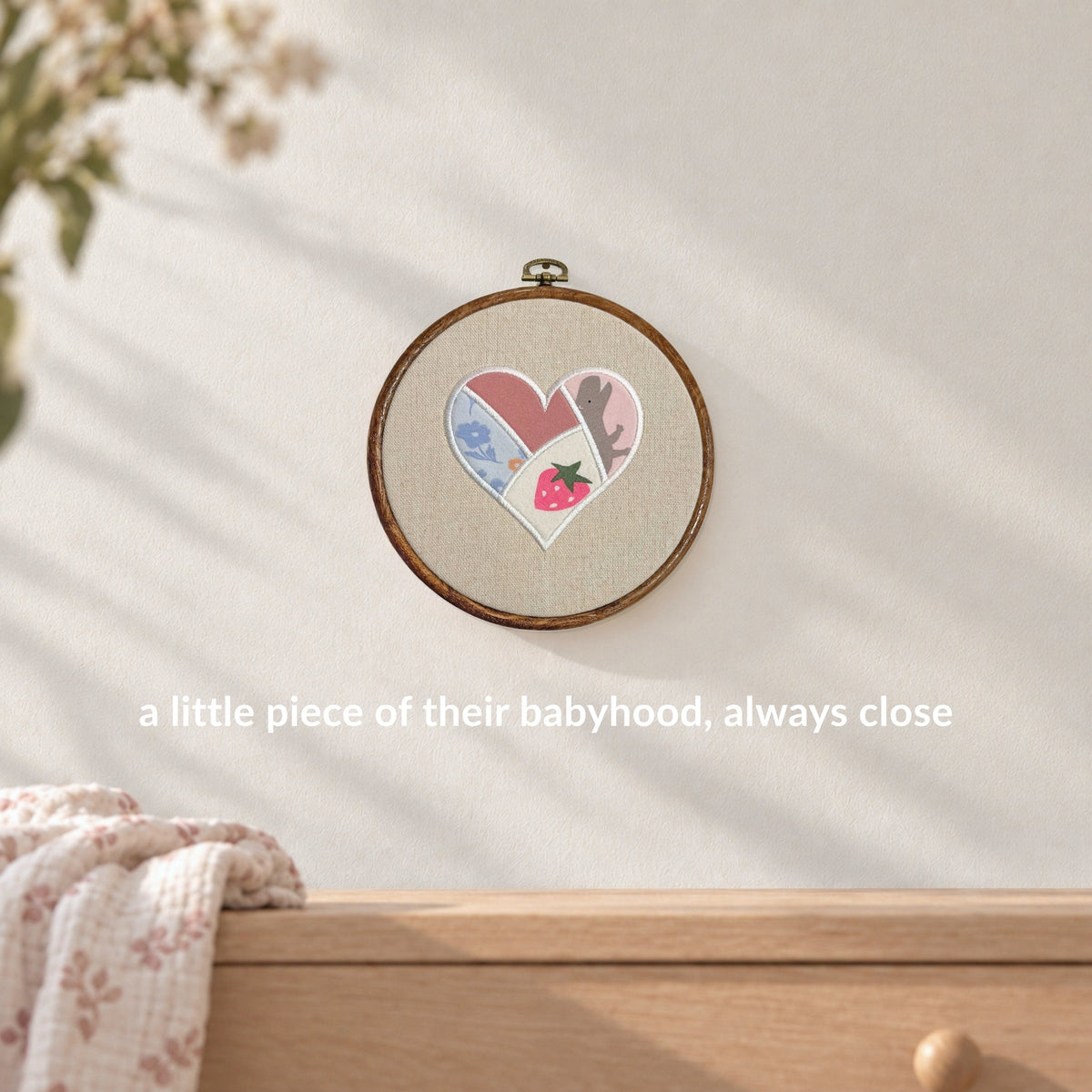 Baby Clothes Keepsake Embroidery Hoop