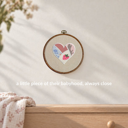 Baby Clothes Keepsake Embroidery Hoop