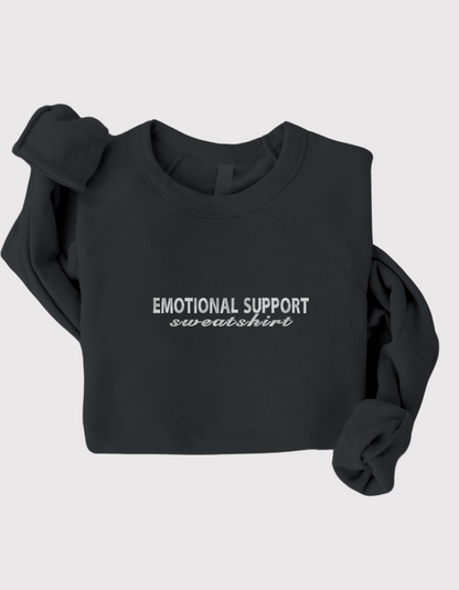 Emotional Support Embroidered Sweatshirt