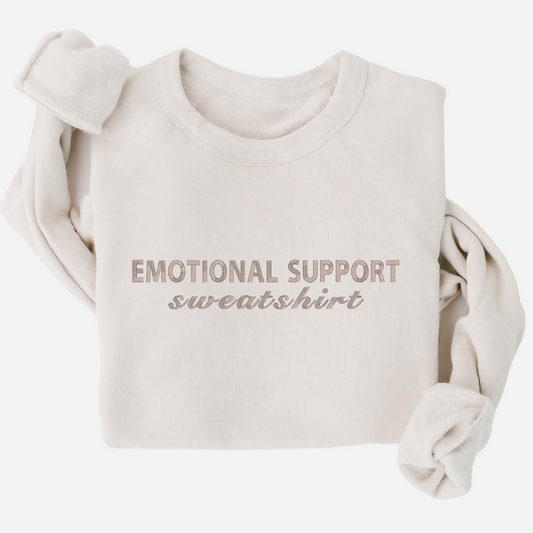 Emotional Support Embroidered Sweatshirt