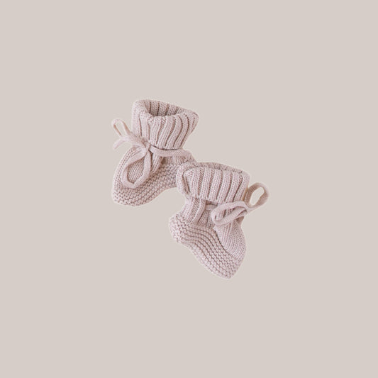 Knit Booties - Fawn