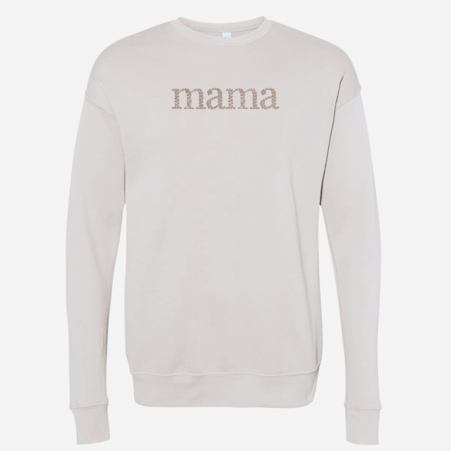 MAMA Floral Embroidered Crewneck