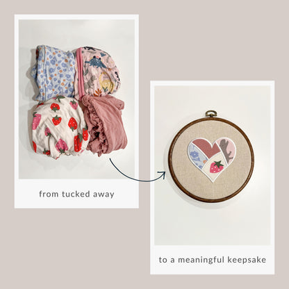Baby Clothes Keepsake Embroidery Hoop