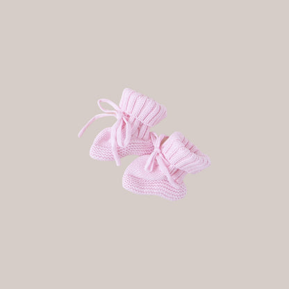 Knit Booties - Petal