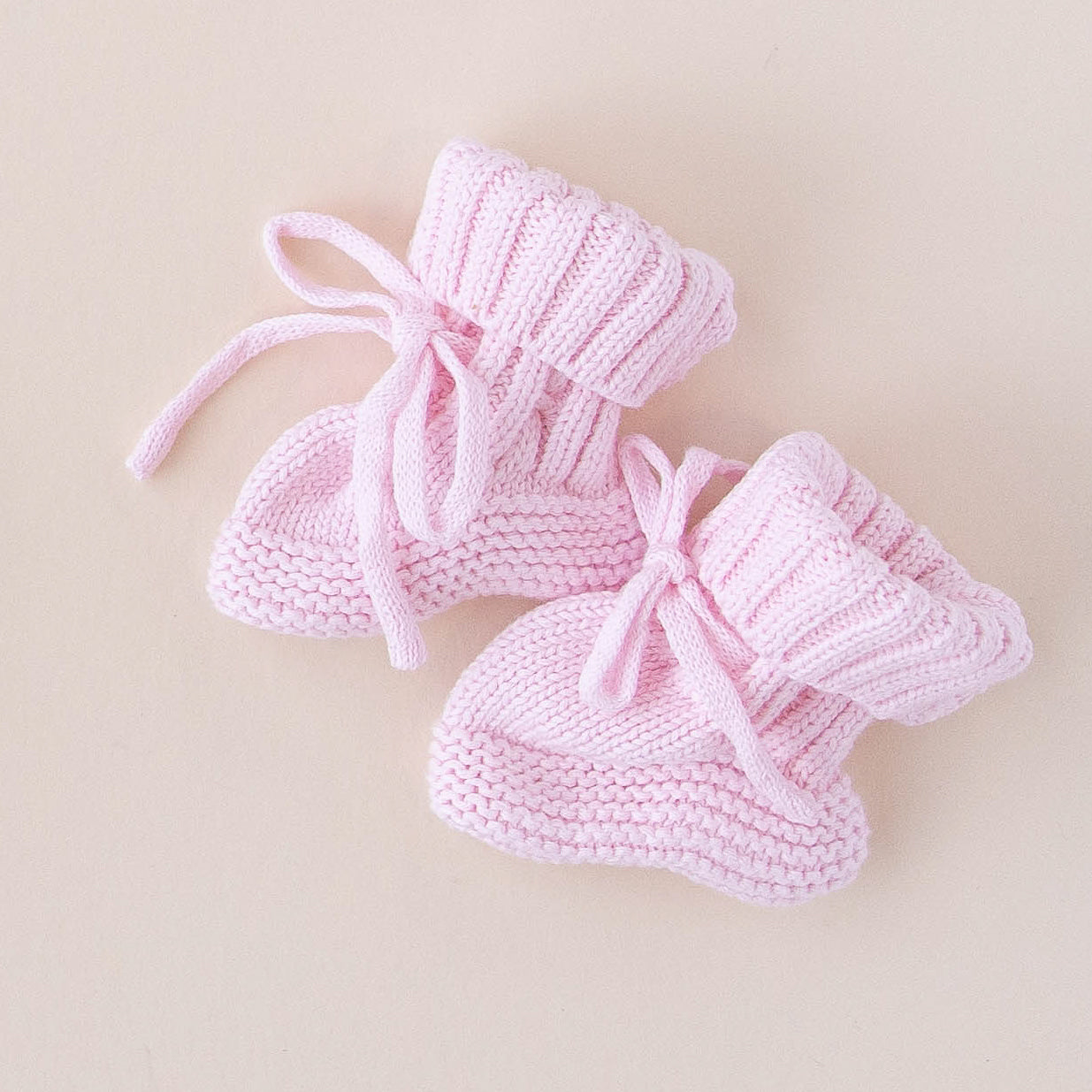 Knit Booties - Petal
