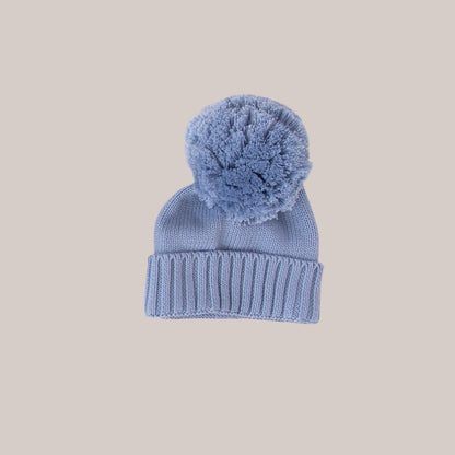 Knit Pom Beanie - Slate