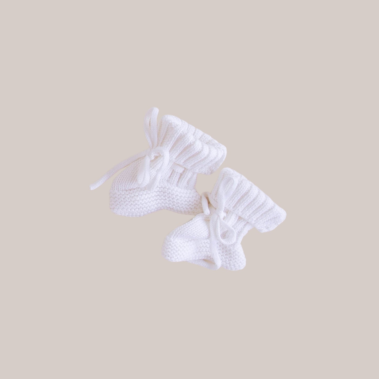 Knit Booties - White