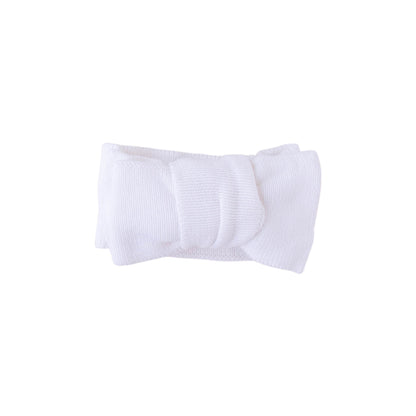 Knit Bow Headband - White
